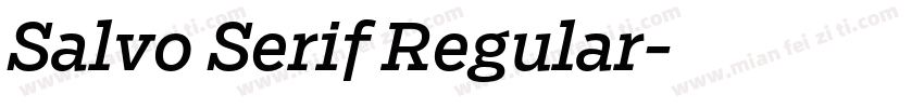 Salvo Serif Regular字体转换